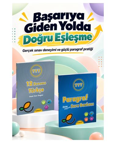 TYT 12 Deneme Türkçe ve TYT Paragraf Soru Bankası