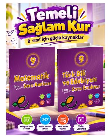 9. Sınıf Matematik ve Edebiyat Soru Bankası 2'li Set