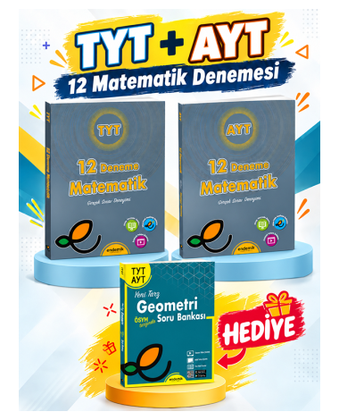 TYT AYT 12 Deneme Matematik 2'li Set