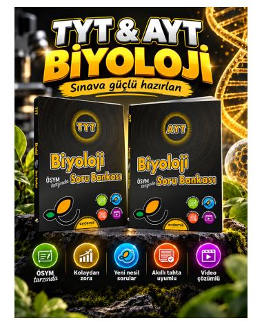 TYT ve AYT Biyoloji Soru Bankası 2'li Set