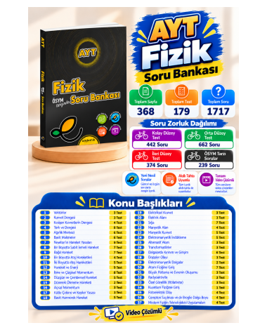 AYT Fizik Soru Bankası- Yeni