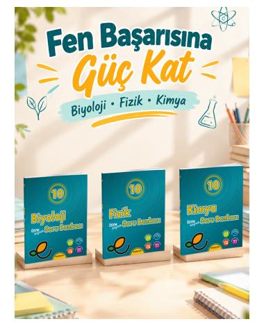 10. Sınıf Fizik-Kimya-Biyoloji Soru Bankası 3'lü Set