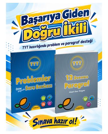 TYT Problemler Soru Bankası ve Paragraf 12 Deneme 2'li Set