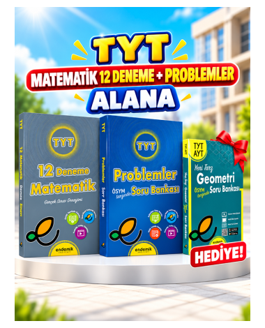 TYT 12 Deneme Matematik ve TYT Problemler Soru Bankası 2'li Set