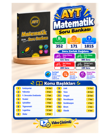 AYT Matematik Soru Bankası- Yeni