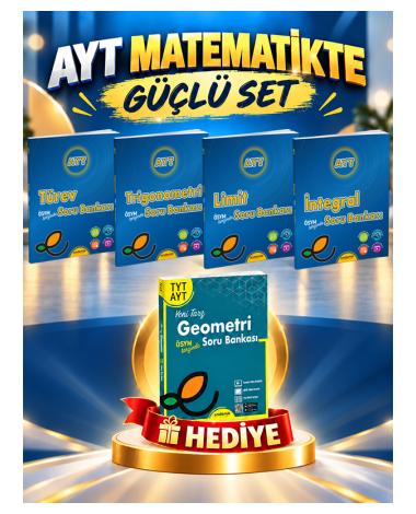 AYT Matematik 4'lü Soru Bankası Seti - İntegral Limit Trigonometri Türev